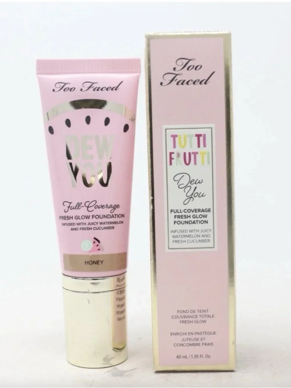 TOO FACED Tutti Frutti Dew You Fresh Glow Foundation HONEY  1.35 fl oz